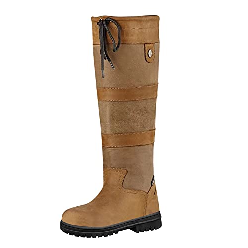 Cowboy Stiefeletten Damen Halbhoch Cowboystiefel Schwarze Boots Braune Breit Herbst Stiefel Leder Cowboystiefel Halbhoch Cowboy Boots Stiefeletten Breit Schwarze von Generic