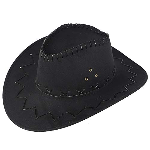 Cowboyhut Panamahut Herren Outdoor männlich Jazz Hut Stroh Western CowboyhutHat Wide Bim Western Stroh Strand Sonnenmappe Herren breite Jazz Hut Verstellbare Strohhut Hüte von Generic