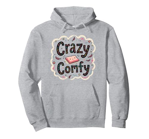 Crazy Comfy Freak in The Laken Gemütlicher Humor vor dem Schlafengehen Pullover Hoodie, Unisex für Erwachsene, Grau Meliert, L Crazy Comfy Freak in The Laken Gemütlicher Humor vor dem Schlafengehen Pullover Hoodie, Unisex für Erwachsene, Grau Meliert, L von Generic