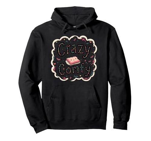 Crazy Comfy Freak in The Laken Gemütlicher Humor vor dem Schlafengehen Pullover Hoodie, Unisex für Erwachsene, Schwarz, S von Generic