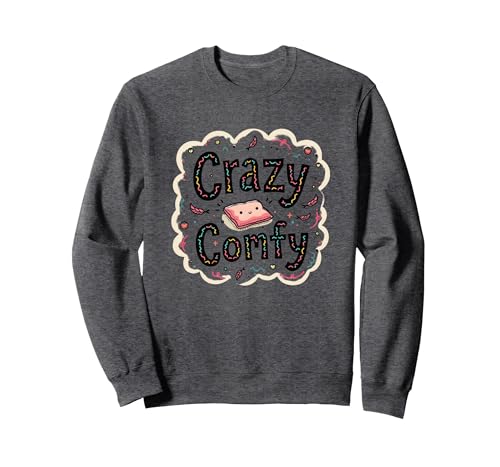 Crazy Comfy Freak in The Laken Gemütlicher Humor vor dem Schlafengehen Sweatshirt, Unisex für Erwachsene, Anthrazit Meliert, XXL von Generic