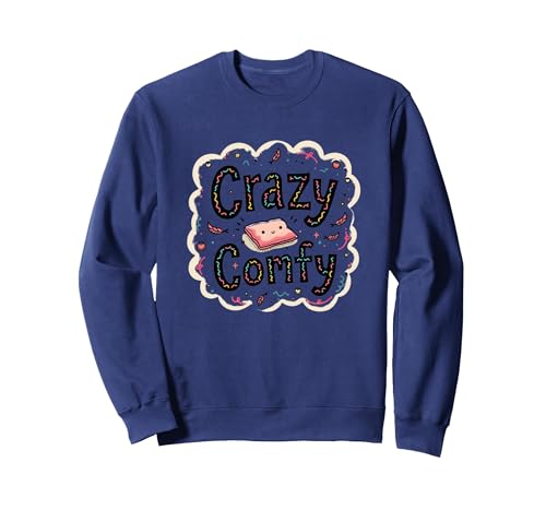 Crazy Comfy Freak in The Laken Gemütlicher Humor vor dem Schlafengehen Sweatshirt, Unisex für Erwachsene, Marineblau, XXL von Generic