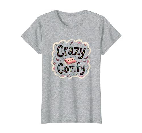 Crazy Comfy Freak in The Laken Gemütlicher Humor vor dem Schlafengehen T-Shirt, Damen, Grau Meliert, XS Crazy Comfy Freak in The Laken Gemütlicher Humor vor dem Schlafengehen T-Shirt, Damen, Grau Meliert, XS von Generic