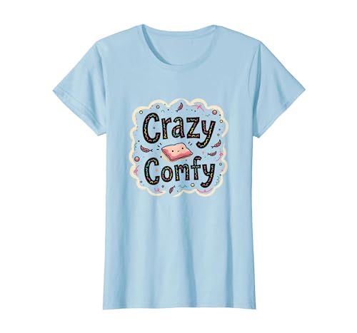 Crazy Comfy Freak in The Laken Gemütlicher Humor vor dem Schlafengehen T-Shirt, Damen, Himmelblau, XS Crazy Comfy Freak in The Laken Gemütlicher Humor vor dem Schlafengehen T-Shirt, Damen, Himmelblau, XS von Generic