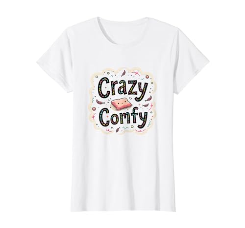 Crazy Comfy Freak in The Laken Gemütlicher Humor vor dem Schlafengehen T-Shirt, Damen, Weiß, XXL von Generic