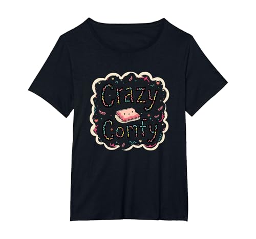 Crazy Comfy Freak in The Laken Gemütlicher Humor vor dem Schlafengehen T-Shirt, Damen Große Größen, Schwarz, 2X von Generic