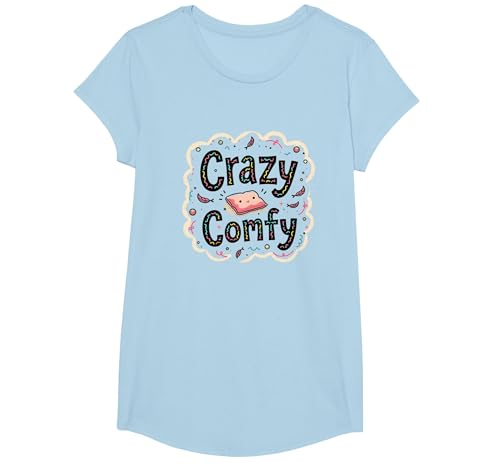 Crazy Comfy Freak in The Laken Gemütlicher Humor vor dem Schlafengehen T-Shirt, Girls, Himmelblau, XS Crazy Comfy Freak in The Laken Gemütlicher Humor vor dem Schlafengehen T-Shirt, Girls, Himmelblau, XS von Generic