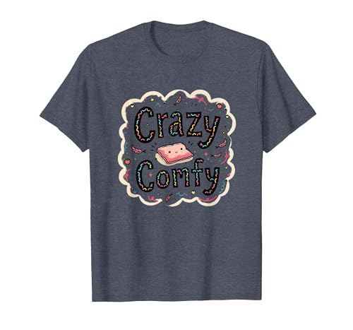 Crazy Comfy Freak in The Laken Gemütlicher Humor vor dem Schlafengehen T-Shirt, Herren, Blau Meliert, L von Generic