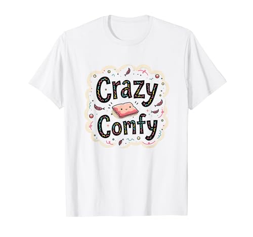 Crazy Comfy Freak in The Laken Gemütlicher Humor vor dem Schlafengehen T-Shirt, Herren, Weiß, M von Generic