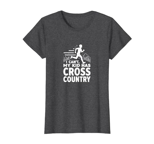 Cross Country Mom: Ich kann Nicht, Mein Kind hat Cross Country T-Shirt, Damen, Anthrazit Meliert, XS von Generic