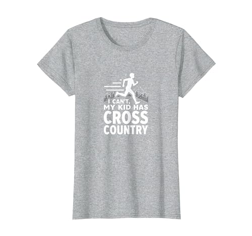 Cross Country Mom: Ich kann Nicht, Mein Kind hat Cross Country T-Shirt, Damen, Grau Meliert, XS von Generic