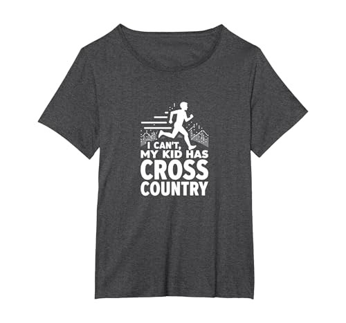 Cross Country Mom: Ich kann Nicht, Mein Kind hat Cross Country T-Shirt, Damen Große Größen, Anthrazit Meliert, 5X von Generic