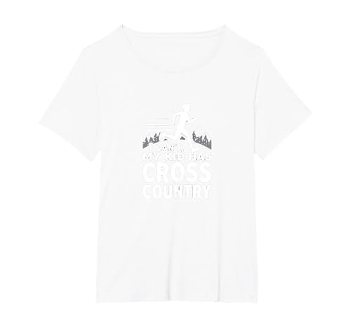 Cross Country Mom: Ich kann Nicht, Mein Kind hat Cross Country T-Shirt, Damen Große Größen, Weiß, 3X von Generic
