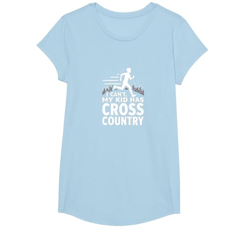 Cross Country Mom: Ich kann Nicht, Mein Kind hat Cross Country T-Shirt, Girls, Himmelblau, XS von Generic
