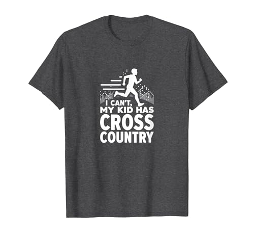 Cross Country Mom: Ich kann Nicht, Mein Kind hat Cross Country T-Shirt, Herren, Anthrazit Meliert, L von Generic