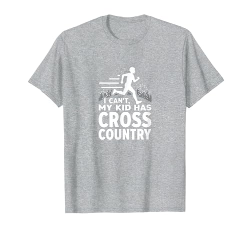 Cross Country Mom: Ich kann Nicht, Mein Kind hat Cross Country T-Shirt, Herren, Grau Meliert, XL von Generic