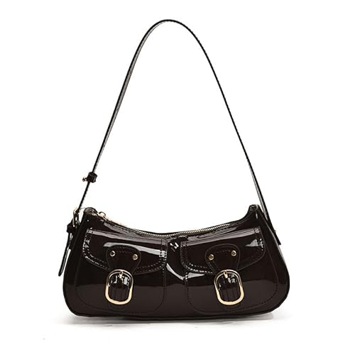 Crossbody Bag Pu Leder Aberarm Bag Trendy Tasche mit Reißverschluss Abschluss Kupplung Geldbörse for Frauen arbeiten Einkaufsreisen von Generic