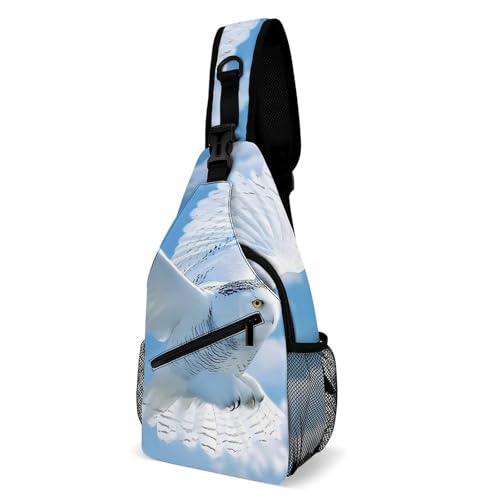 Crossbody Bags Flug Der Schnee-Eule Multipurpose Brusttasche Elegant Taktisch Brusttasche Für Sport Herren Sportlich 19X39Cm von Generic