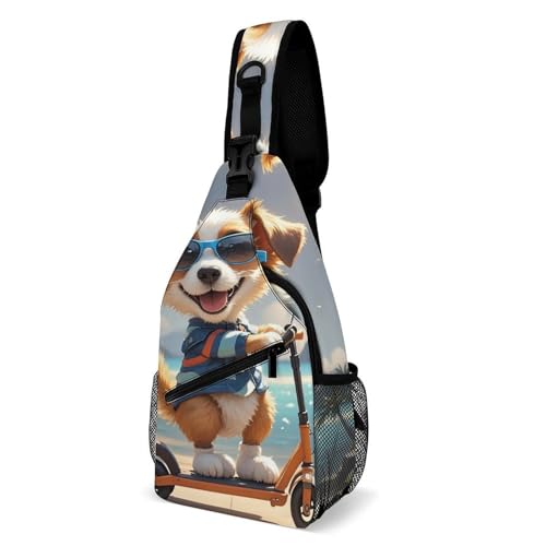 Crossbody Bags Rollerhund Tragbare Sporttasche Anti-Diebstahl Brusttasche Für Kletternoutdoor Outdoorsport Herren 19X39Cm von Generic