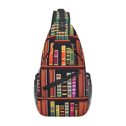 Crossbody Bags Ry Booksh Print Anti-Diebstahl Sporttasche Multipurpose Rucksack Für Herren Radfahren Laufen 19X39Cm von Generic