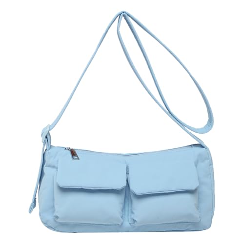 Crossbody Messenger -Tasche für Frauen mit Taschen Hobo -Umhängetasche (blau) von Generic