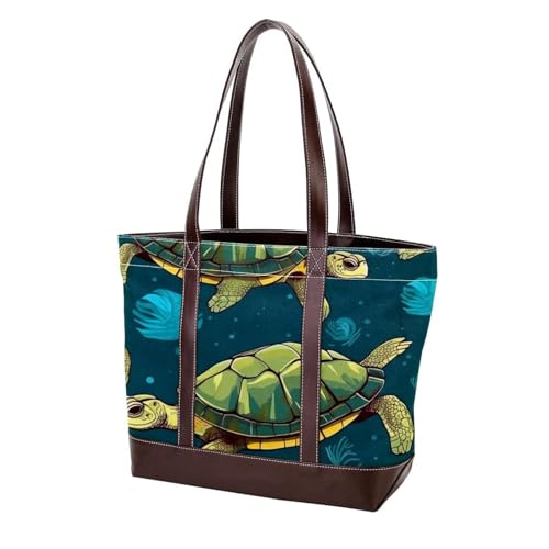 Crowds of Sea Turtles-342 Schultertaschen für Damen, groß, weiches gewaschenes Leder, strapazierfähige Handtaschen, Mehrfarbig 06, 33.8x12x31cm/13.3x4.7x12.2 in Crowds of Sea Turtles-342 Schultertaschen für Damen, groß, weiches gewaschenes Leder, strapazierfähige Handtaschen, Mehrfarbig 06, 33.8x12x31cm/13.3x4.7x12.2 in von Generic
