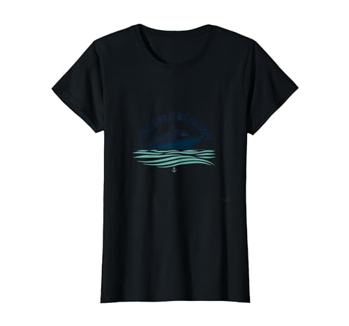 Cruising is My Therapy Vacation Lover Ocean Getaway Zitat T-Shirt, Damen, Schwarz, XS von Generic