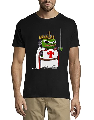 Crying Pepe The Frog Running Tears Herren T-Shirt aus Baumwolle mit Rundhalsausschnitt Schwarz Medium von Generic