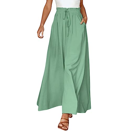 Culotte Hose Damen Sommer Hosenrock Schick Culotte Freizeithose Soft Schlaghose Weite Stretch Sweatpants Schlaghosen Hosenrock Track-Pants Sporthose von Generic