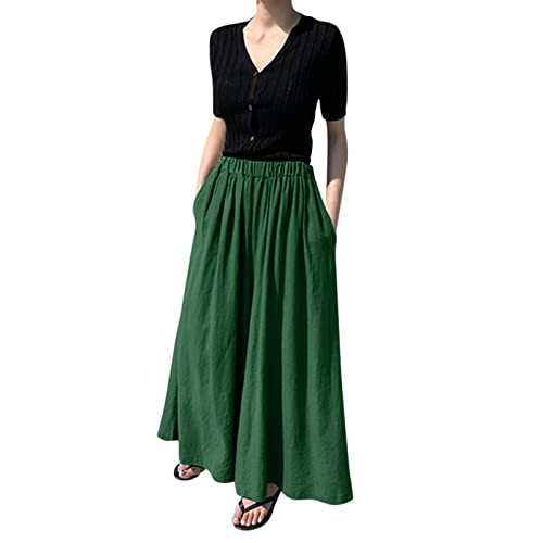 Culottes Hosen Damen Leinenhose Hosenrock Sommer Cropped Leinen Baumwolle 7/8 Hosen für Frauen Sommerhose Damen Leicht Haremshose Luftige Stoffhose Freizeithose Pumphose Yogahose Jogginghose Sporthose Culottes Hosen Damen Leinenhose Hosenrock Sommer Cropped Leinen Baumwolle 7/8 Hosen für Frauen Sommerhose Damen Leicht Haremshose Luftige Stoffhose Freizeithose Pumphose Yogahose Jogginghose Sporthose von Generic