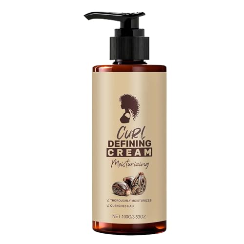 Curl Defining Cream-100 Ml Anti-Frizz-Wellenhaar-Lockencreme, Lockencremes Für Wellige Haare, Nicht Schicke Haarlotionen | Langlebige Verbesserung Der Lotion Für Trockene Frauen Mädchen Salon Ro von Generic