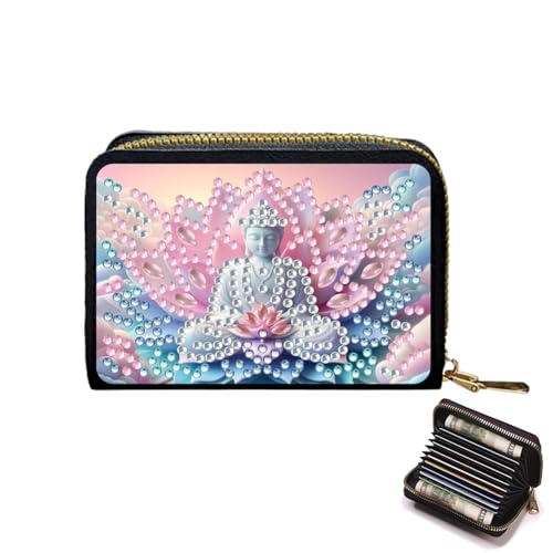 DIY Malerei Kartenhalter Geldbeutel Geldbörse mit Reißverschluss Diamant Malkartenhalter Geldbeutel für Frauen von Generic