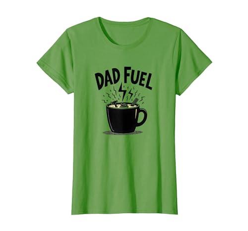 Dad Fuel: Kaffeebecher mit Werkzeug für handliche Väter T-Shirt, Damen, Hellgrün, XXL Dad Fuel: Kaffeebecher mit Werkzeug für handliche Väter T-Shirt, Damen, Hellgrün, XXL von Generic