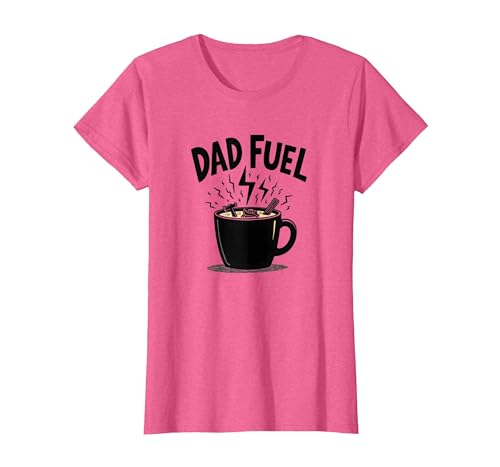 Dad Fuel: Kaffeebecher mit Werkzeug für handliche Väter T-Shirt, Damen, Rosa meliert, XS von Generic