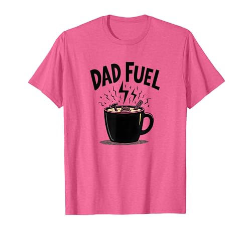 Dad Fuel: Kaffeebecher mit Werkzeug für handliche Väter T-Shirt, Herren, Rosa meliert, XXL Dad Fuel: Kaffeebecher mit Werkzeug für handliche Väter T-Shirt, Herren, Rosa meliert, XXL von Generic