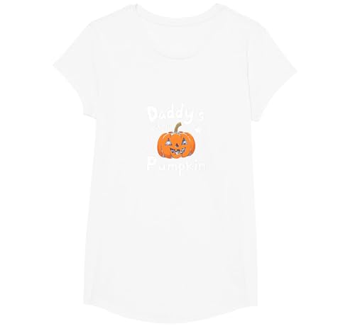 Daddy's Little Pumpkin: Halloween-Familienspaß T-Shirt, Girls, Weiß, XS von Generic