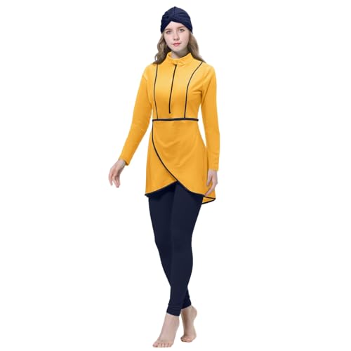 Damen 3-teilige muslimische Bademode Full Cover Hijab Burkini Modest Badeanzug von Generic