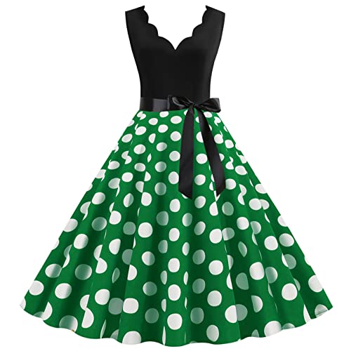 Damen 50er Jahre Kleid Vintage Cocktailkleid Neckholder 1950er Rockabilly Petticoat Kleid Freizeitkleid Damen 50er Jahre Kleid Vintage Cocktailkleid Neckholder 1950er Rockabilly Petticoat Kleid Freizeitkleid von Generic