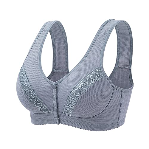 Damen BH Ohne Bügel Große Größen Komfort Frontknopf BHS Frauen Push Up Breite Träger Sport BHS Rüekenfrei Anti-Durchhängen Bralette Keine Spur Bra für Alltag Yoga Sport Outdoor Xs-5Xl von Generic