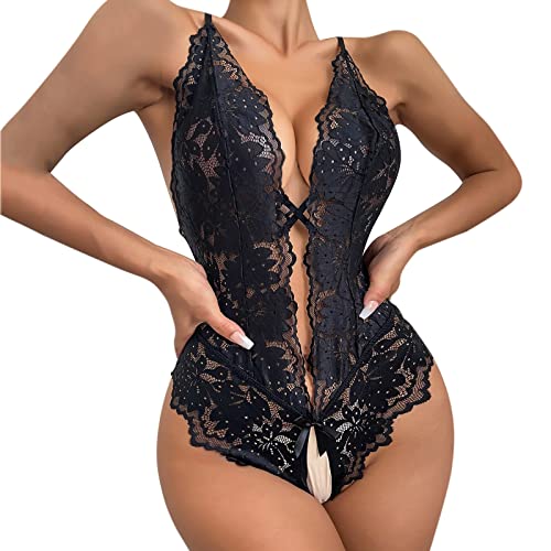 Damen Babydoll Body Sexy Spitze Set Reizwäsche Set Offener Schritt GroßE BrüSte ReizwäSche Lingerie Dessous Damen Sex Baby Dolls Negligees Damen Erotic Dessous von Generic