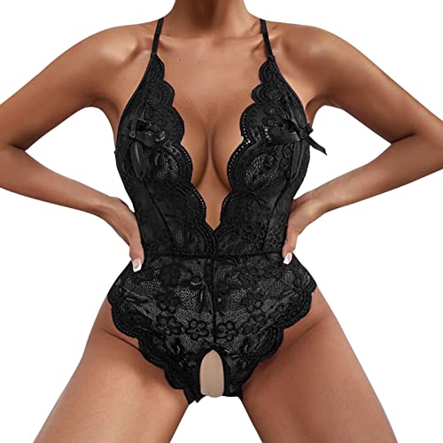 Damen Babydoll Body Sexy Spitze Set Reizwäsche Set Offener Schritt GroßE BrüSte ReizwäSche Lingerie Dessous Damen Sex Baby Dolls Negligees Damen Erotic Dessous von Generic