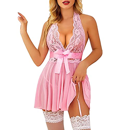 Damen Babydoll Body Sexy Spitze Set Reizwäsche Set Offener Schritt GroßE BrüSte ReizwäSche Lingerie Dessous Damen Sex Baby Dolls Negligees Damen Erotic Dessous von Generic