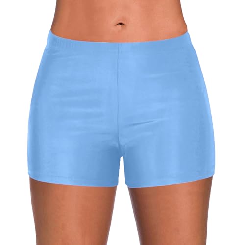 Damen Badeshorts Bikinihose Badehose Schnell Trocknende Boardshorts Bauchkontrolle Schwimmshorts Wassersport Boxershorts Bauch Weg Sport Bikini Shorts Strandshorts Bauchweg (XXY1-Mint Green, M) von Generic