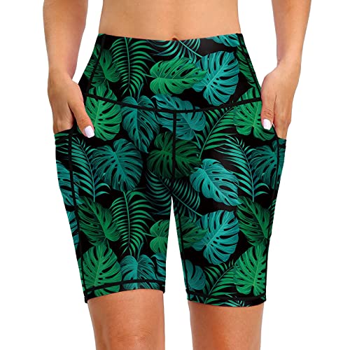 Damen Badeshorts Kurze Badehose Schnell Trocknend Strandshorts Schwimmshorts Wassersport Schwimmhose Boardshorts Damen Plus Size Badehose Hohe Taille Badeshorts Badeanzug Bottom (B-Green, XXXL) von Generic