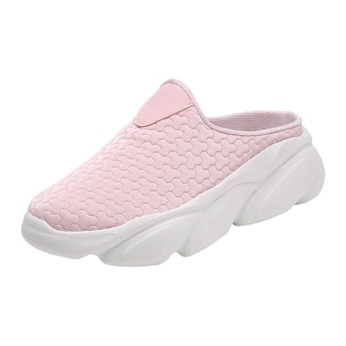Damen Ballerina Lightweight Runde Zehe Stricken Weiche Sportlich Turnschuhe rutschfeste Running Outdoor Fitnessschuhe Straßenlaufschuhe Lightweight Fitnessschuhe von Generic