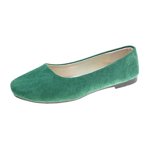 Damen-Ballerinas, Einfach Flache Schuhe, Einfarbig Pumps Damen MäDchen Ballerina Arbeit Intelligentes BüRo, Flache Schuhe Formeller Komfort, Spitzer Zehenbereich, Slip-On Weiche Schuhe von Generic