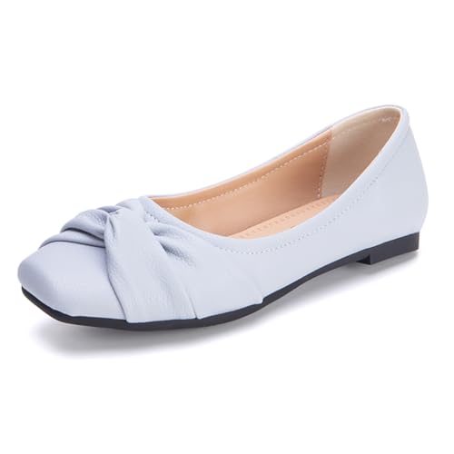 Damen Ballerinas Mit Schleife Quadratische Spitze Strukturiertes Kunstleder Weich Bequem Niedriger Absatz 2cm Gummisohle Erweiterte Größen Mehrfarbig,Gray Blue,47 EU Damen Ballerinas Mit Schleife Quadratische Spitze Strukturiertes Kunstleder Weich Bequem Niedriger Absatz 2cm Gummisohle Erweiterte Größen Mehrfarbig,Gray Blue,47 EU von Generic