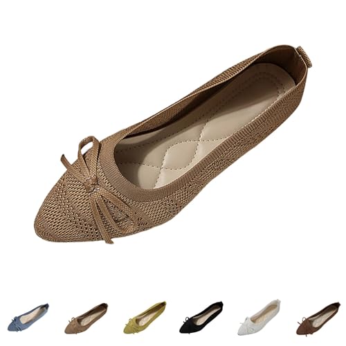 Damen Ballerinas Slip On Schuhe Flach Stricken Spitzer Zehenbereich Sommerschuhe Bowknot Ballerina Schuhe Bequem Weite H Balerinaschuhe Flache Trachtenschuhe Tanzschuhe Elegant Pumps Damen Ballerinas Slip On Schuhe Flach Stricken Spitzer Zehenbereich Sommerschuhe Bowknot Ballerina Schuhe Bequem Weite H Balerinaschuhe Flache Trachtenschuhe Tanzschuhe Elegant Pumps von Generic