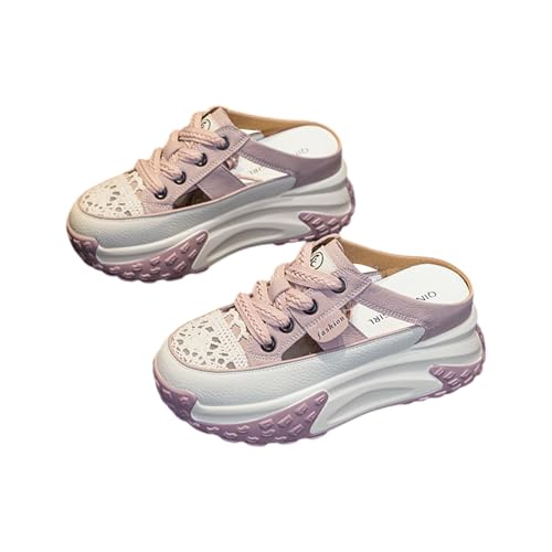 Damen Ballerinas Sommer Flache Atmungsaktive Schnüre Laufschuhe Leichte Sneakers Outdoor Straßenlaufschuhe Mit Dämpfung Stoffturnschuhe Exquisit Elegante Bequeme Schlupfschuhe Reisen von Generic