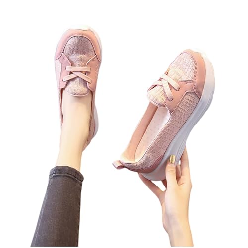 Damen Ballerinas Sommer Flache Mesh Atmungsaktive Laufschuhe Bequem Sneakers Outdoor Straßenlaufschuhe Gewölbeunterstützung Schuhe Stoffschuhe Casual Rutschfeste Sommerschuhe von Generic